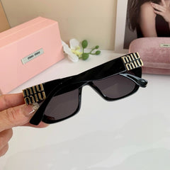 Gold Feature Black Sunglasses