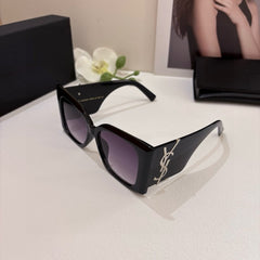 Silver Accent Black Sunglasses