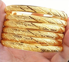 Golden Twist Bangles (PACK OF 12)