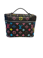 Vanity Case (Black Multicolor) (Size 20cm)