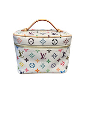 Vanity Case (White Multicolor) (Size 20cm)