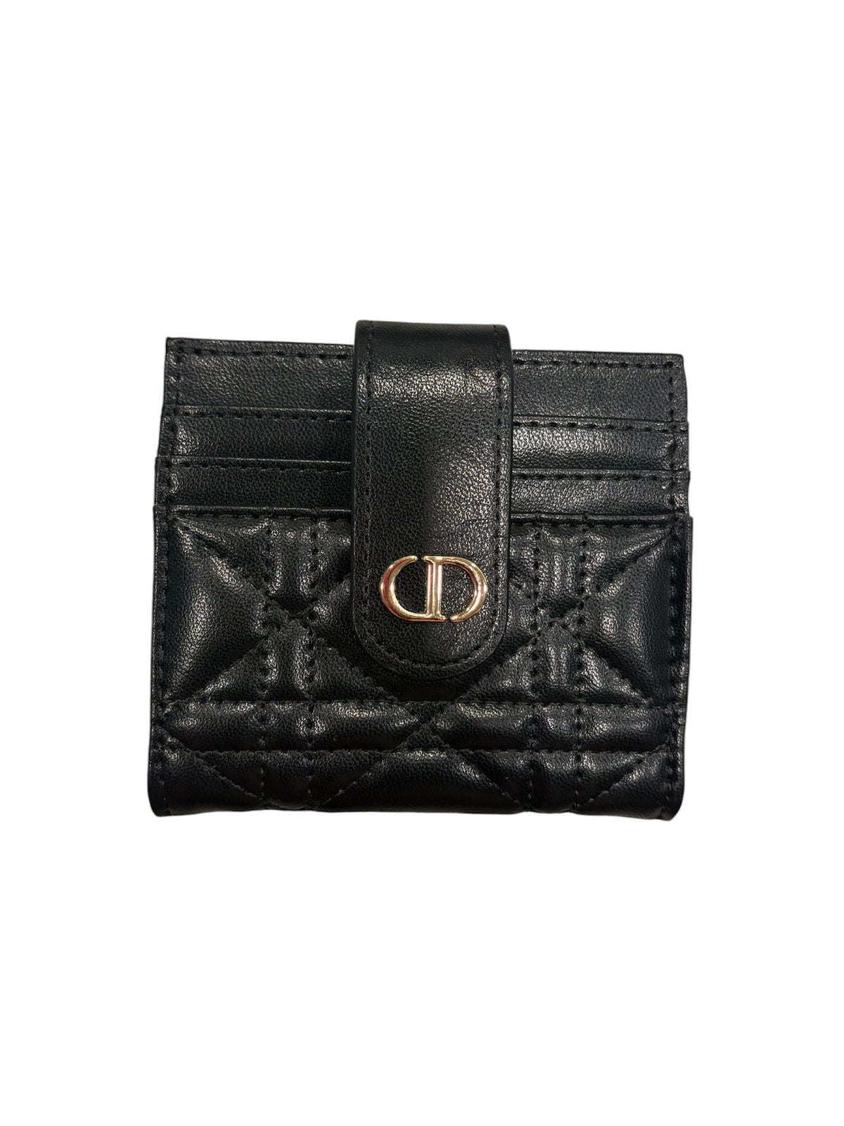 Quilted Wallet Cardholder (Black)