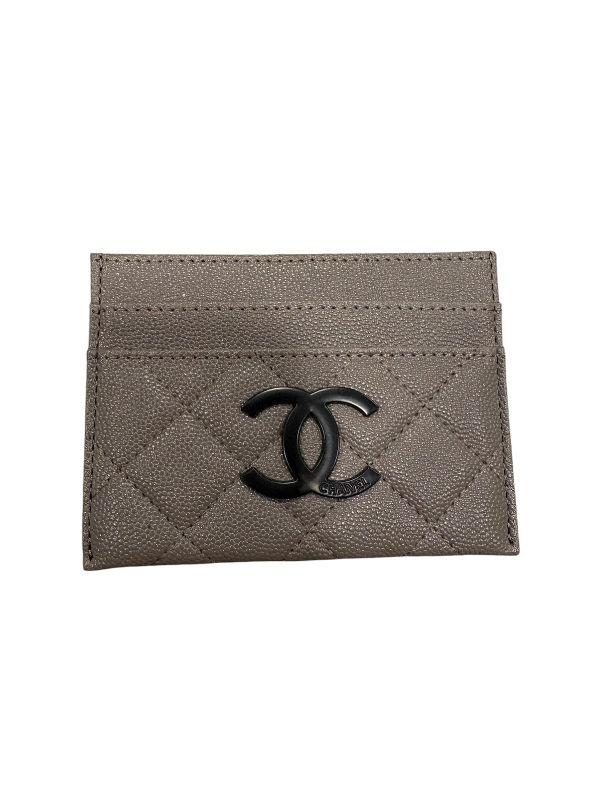 Gray Quilted Cardholder