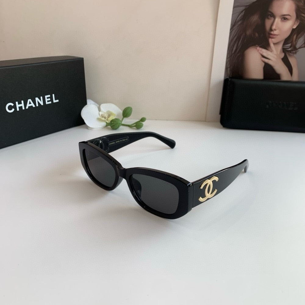 Gold Detail Black Sunglasses