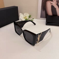 Gold Accent Black Sunglasses