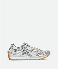 Metallic Track Sneakers – Silver