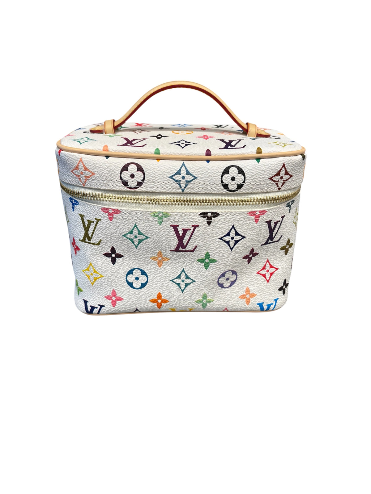 Vanity Case (White Multicolor) (Size 20cm)