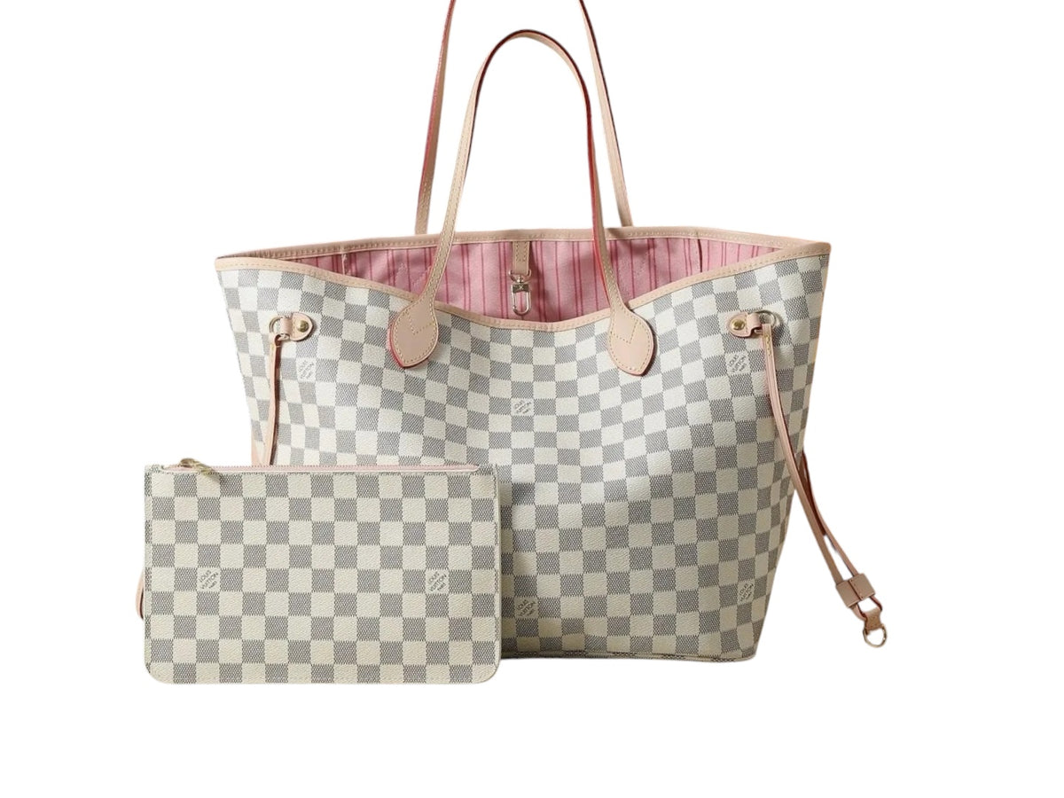 Ivory Checkered Tote